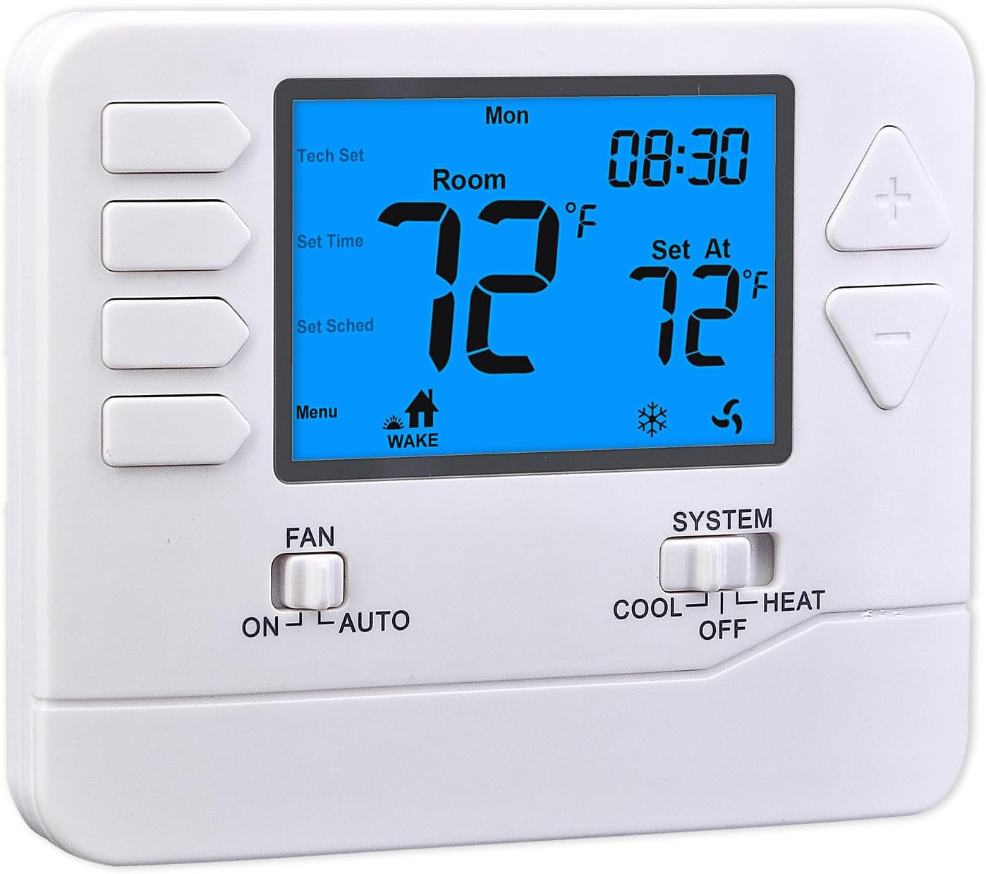 5-1-1 Day Programmable Thermostats for Home 1 Heat/ 1 Cool Conventional Single-S