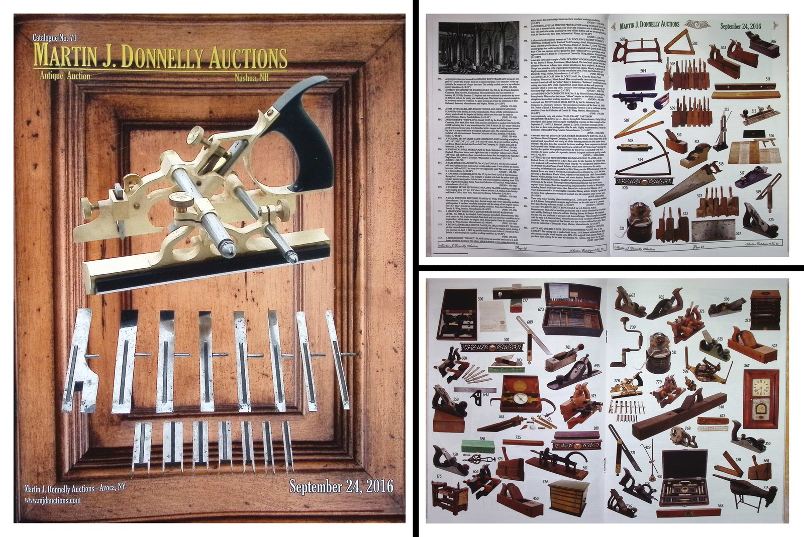 Full Color September, 2016 (FC16) Antique Tool Auction Catalog & Prices Realized