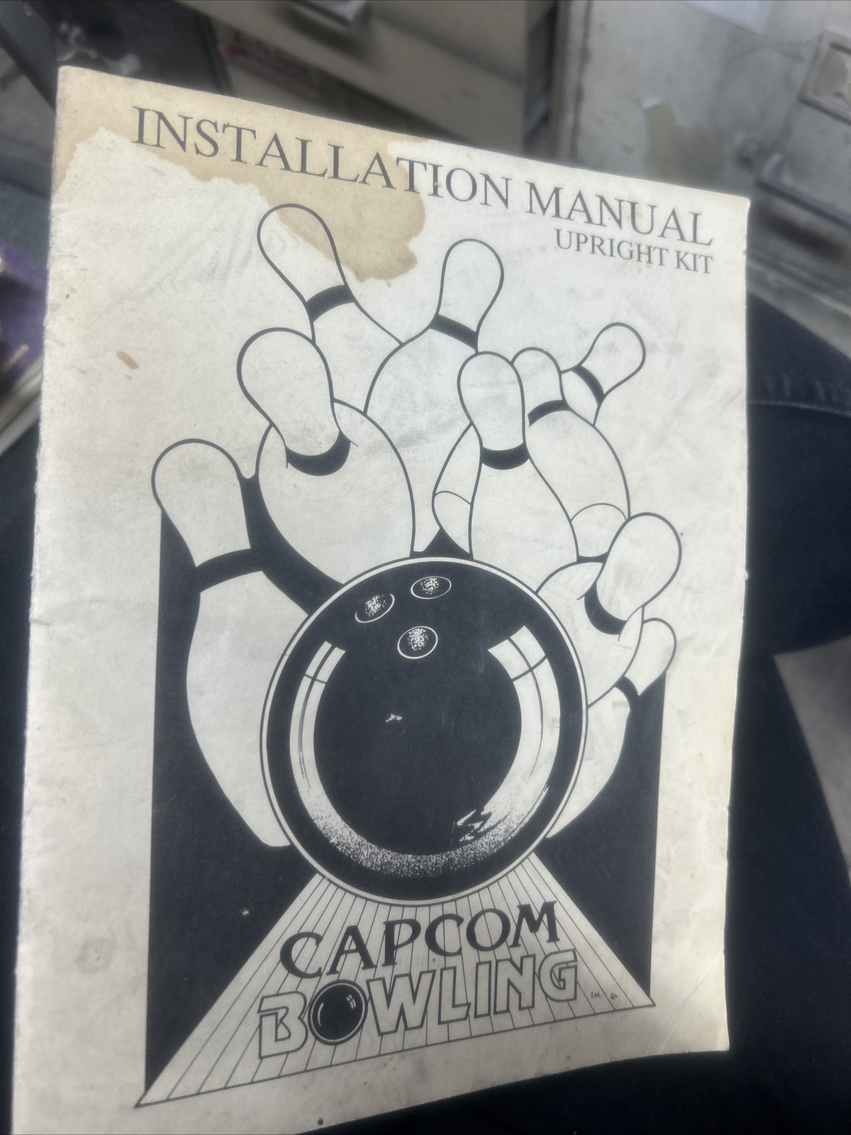 Capcom BOWLING Arcade Video Game Manual - good used original
