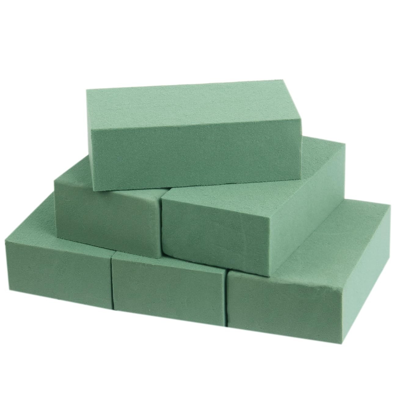 Floral Foam Blocks , 6 Pack Small Green Wet Dry Flower Foams Florist Plant Fo...