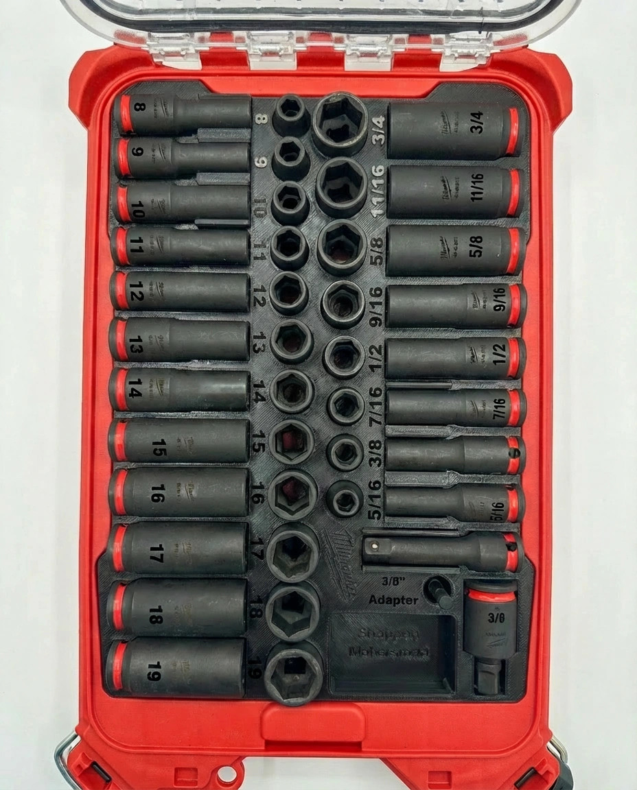 Fits Milwaukee 49-66-7009 Socket Insert PACKOUT Low Profile Bin (Insert Only)
