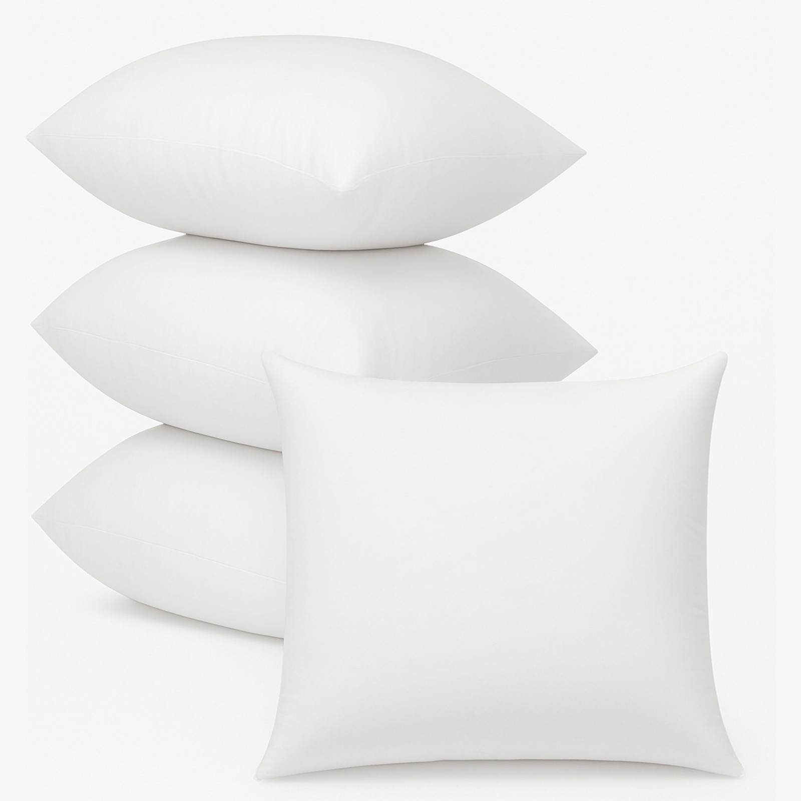 Pack of 4 Throw Pillows Insert Ultra Soft Bed & Couch Sofa Decorative Pillows