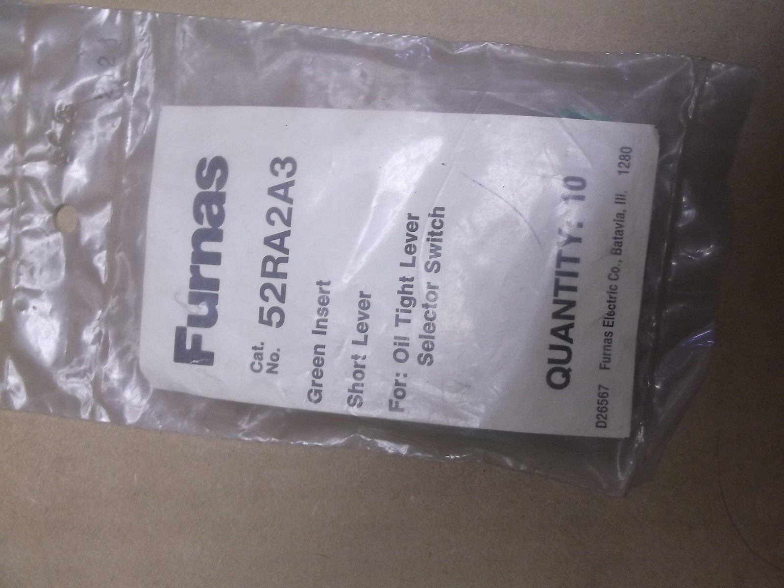 Furnas 52RA2A3 Oil Tight Lever Selector, Lot of 10 *FREE SHIP*