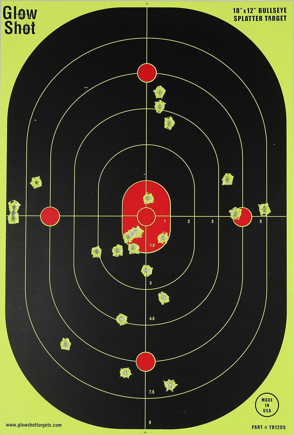 50Pc Shooting Target Glow Shot Reactive Splatter Gun Rifle 12X18" Paper Target
