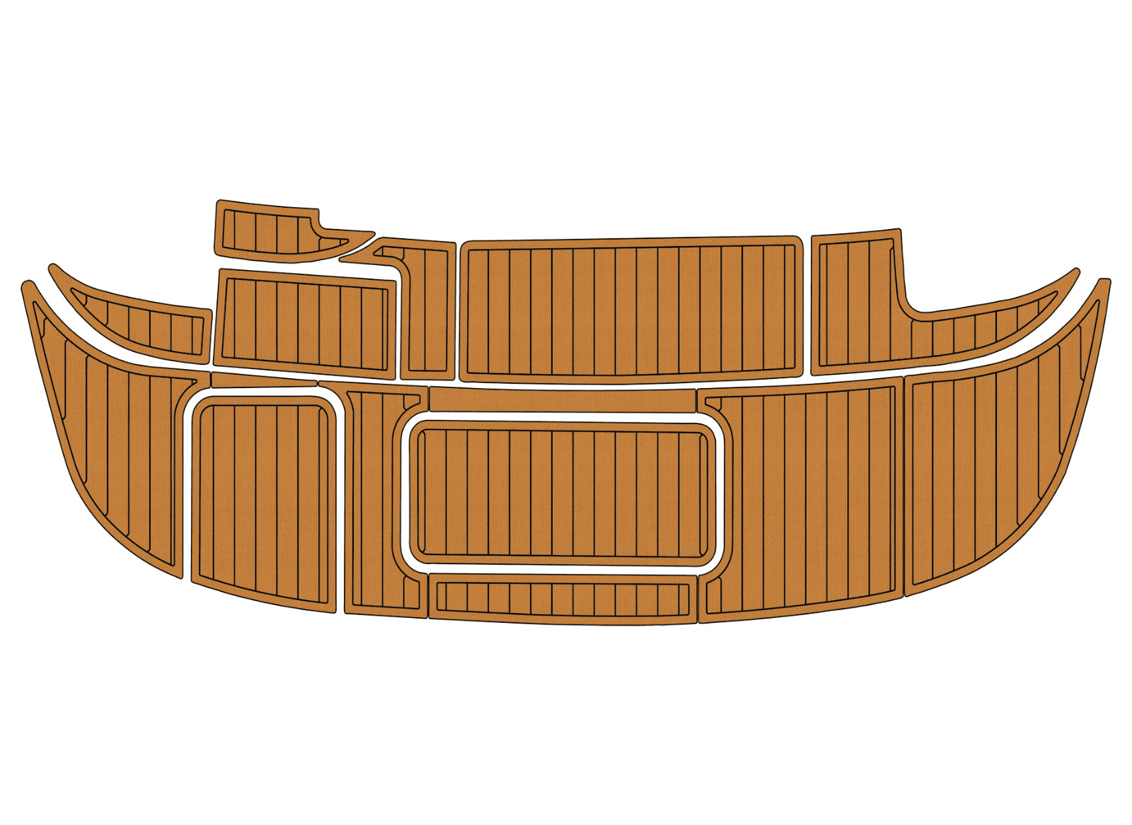 2004-2006 Sealine F43 Cockpit Swim platform 1/4" 6mm EVA faux teak mat Floor
