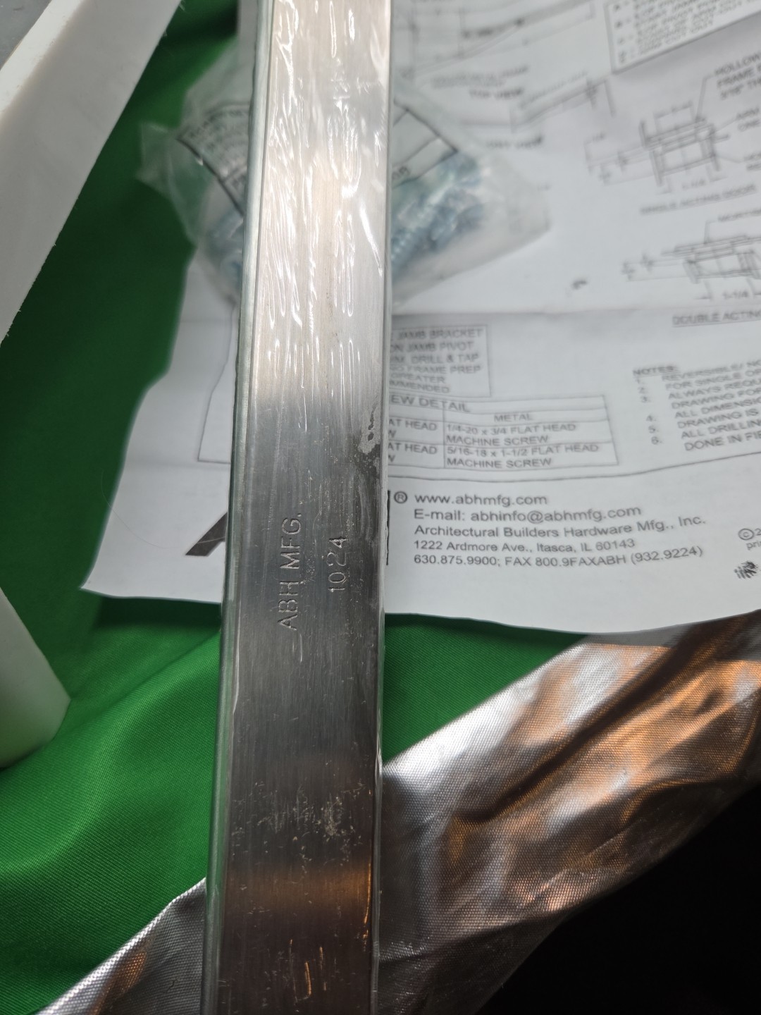 ABH 1024SL STAINLESS Heavy Door Holder And Stop Series Concealed Holder