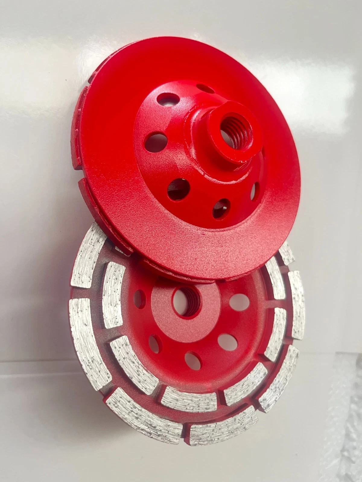 4" Double Row Diamond Cup Wheel 5 PIECES concrete Stone Masonry Grinding 5/8"-11
