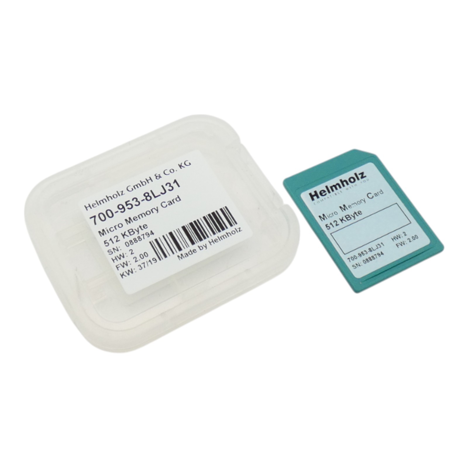 Helmholz 700-953-8LJ31 7009538LJ31 HW:2 FW:2.00 512 KByte Memory Card -Unused-