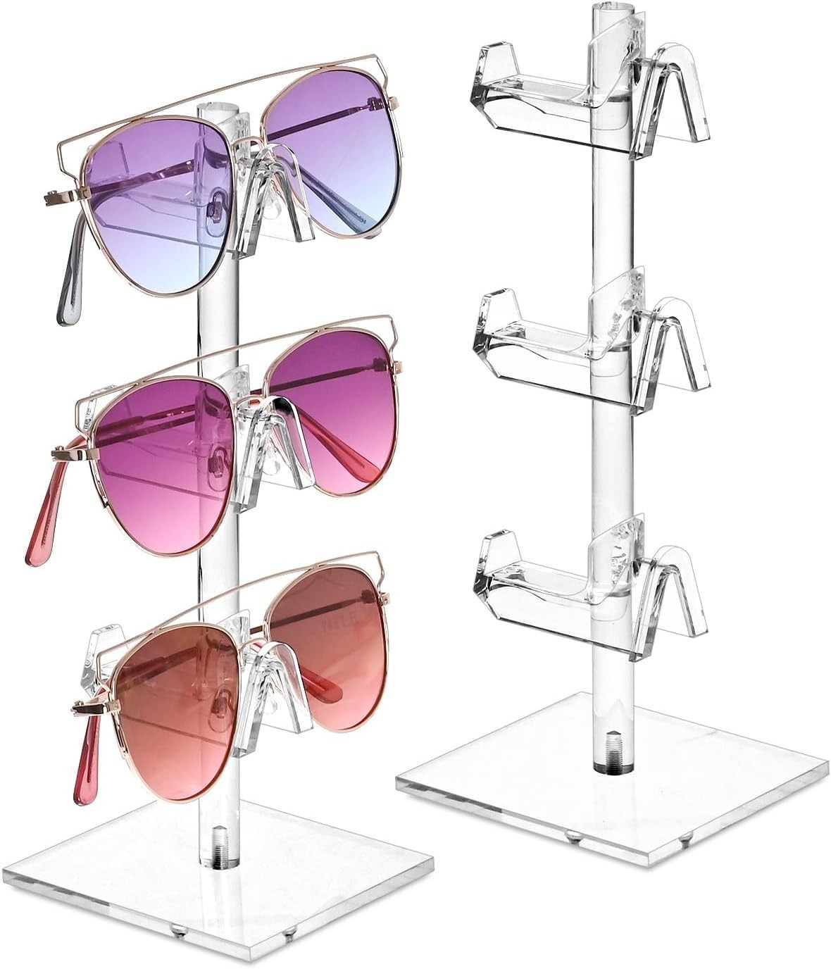 Acrylic 2-Piece Eyewear Stand for 6 Frames - Stylish and Functional