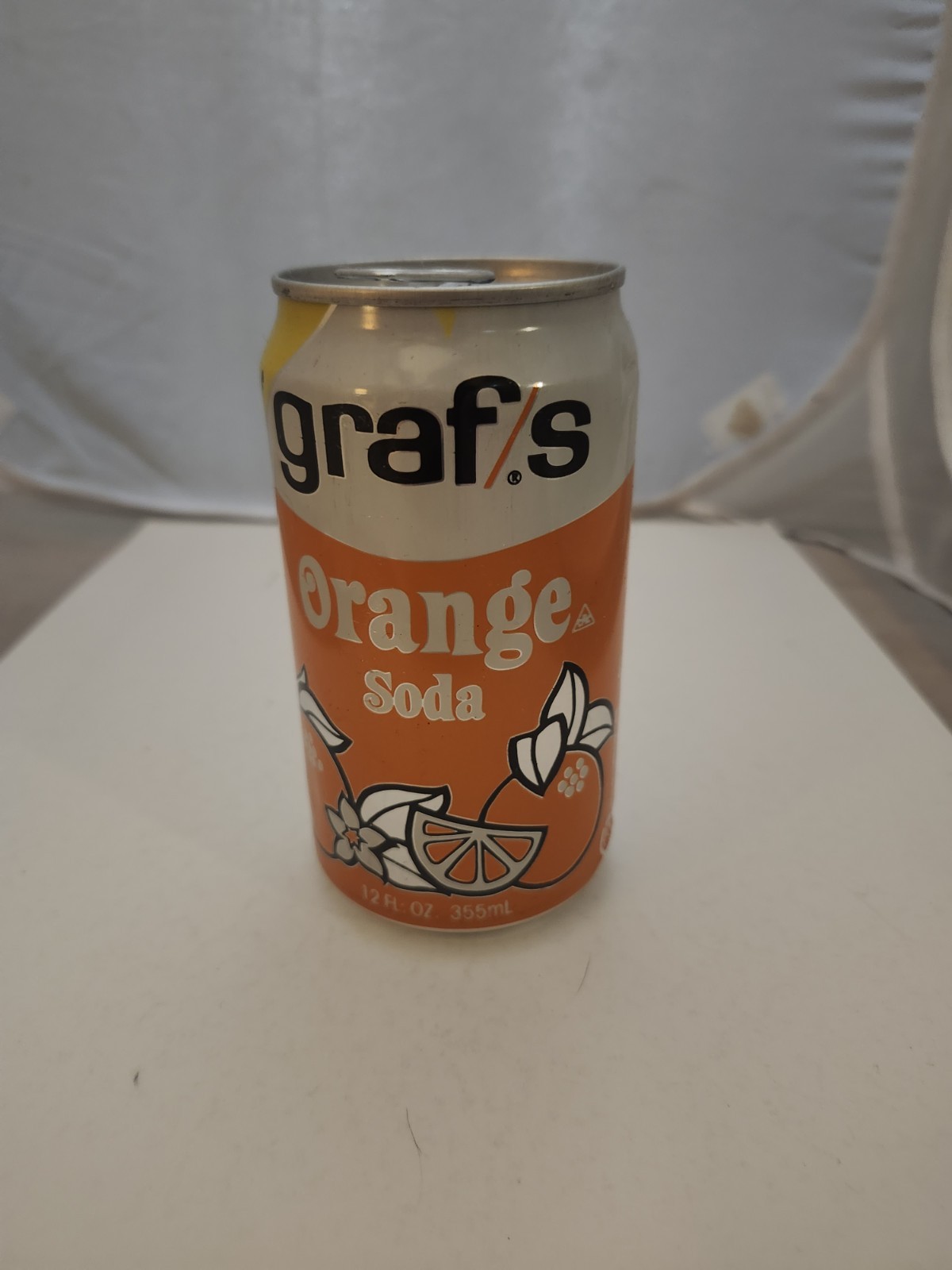 Vintage 1980'S Grafs Aluminum Orange Soda Can Chicago IL