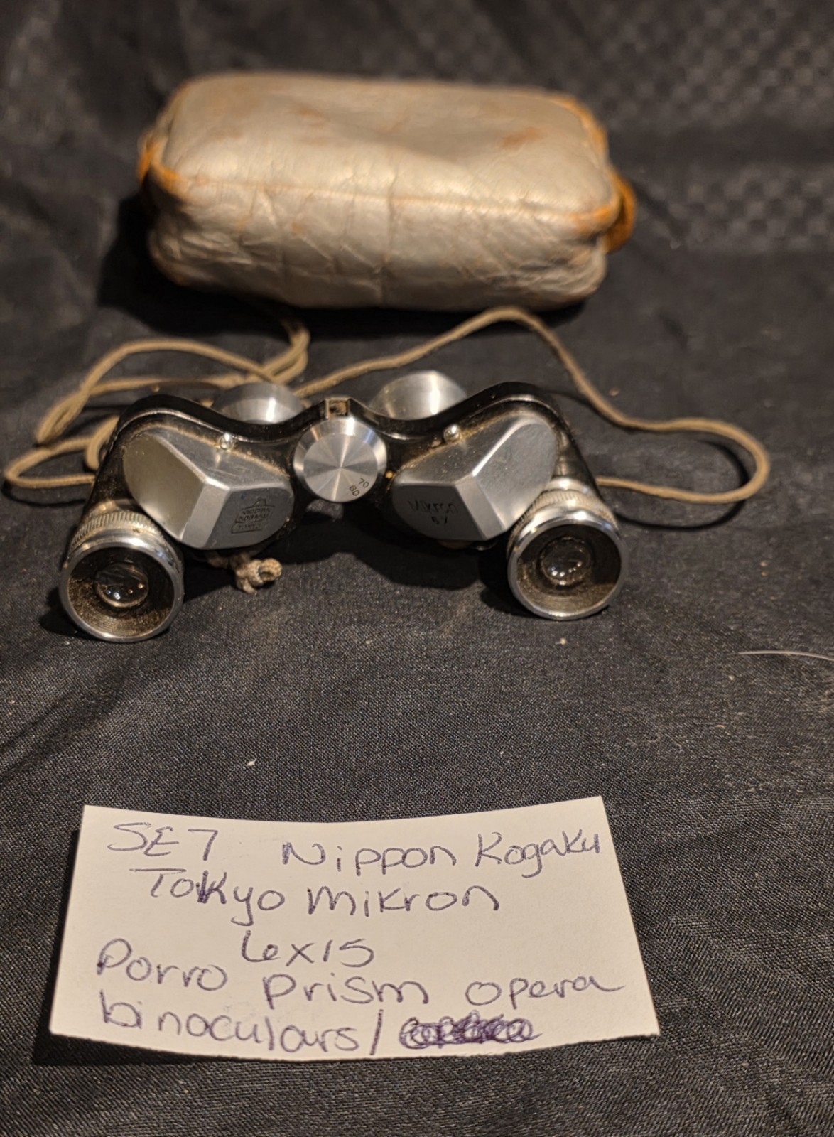1945 Nippon Kogaku Tokyo Mikron 6x15 Porro Prism Binoculars/ Opera Glasses