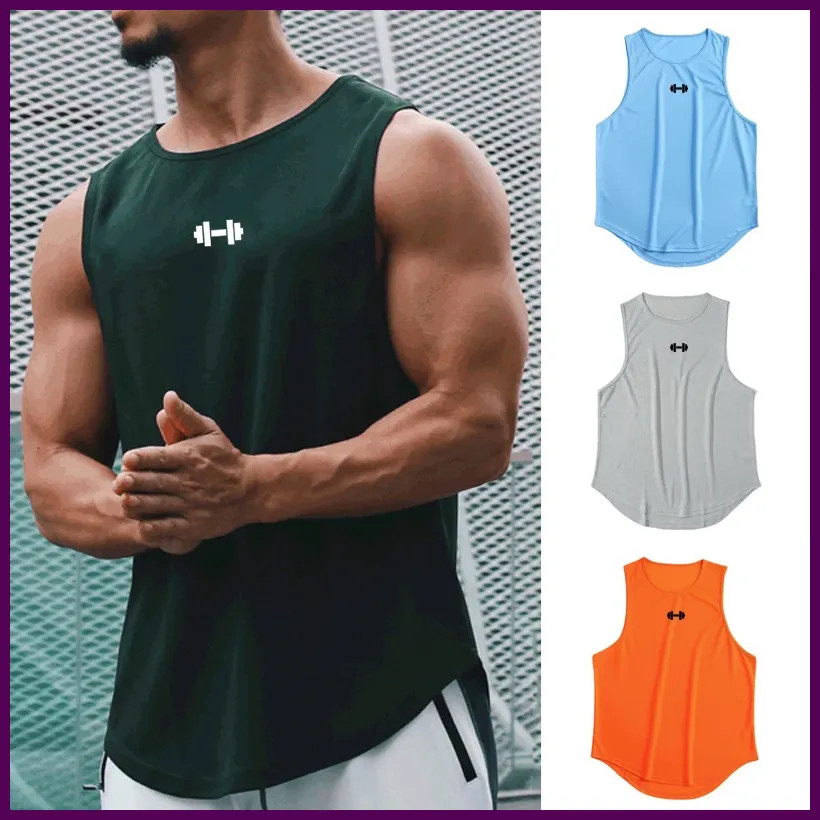 Summer Men's Gym Tank Top Fitness Training Clothing Quick-drying Loose