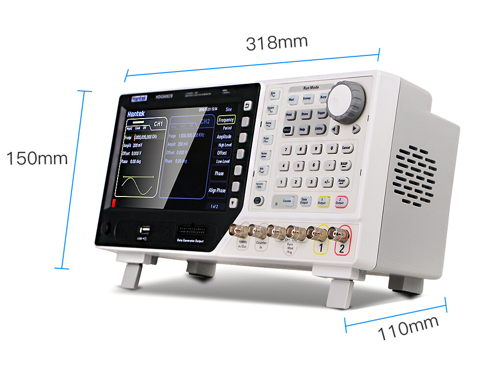 Hantek HDG6202B Arbitrary Function Waveform Generator Pulse Cymometer 2CH 200MHZ