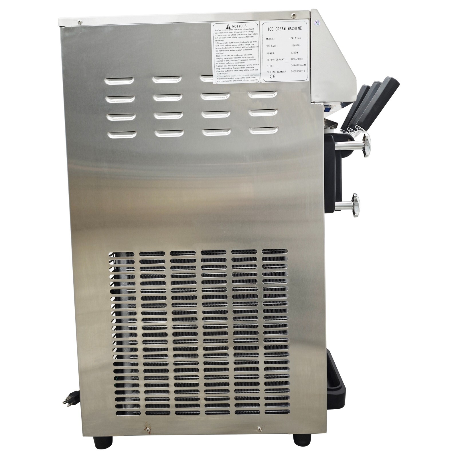 Soft Ice Cream Machine 4LX2 Commercial Ice Cream Machine LED Display Control