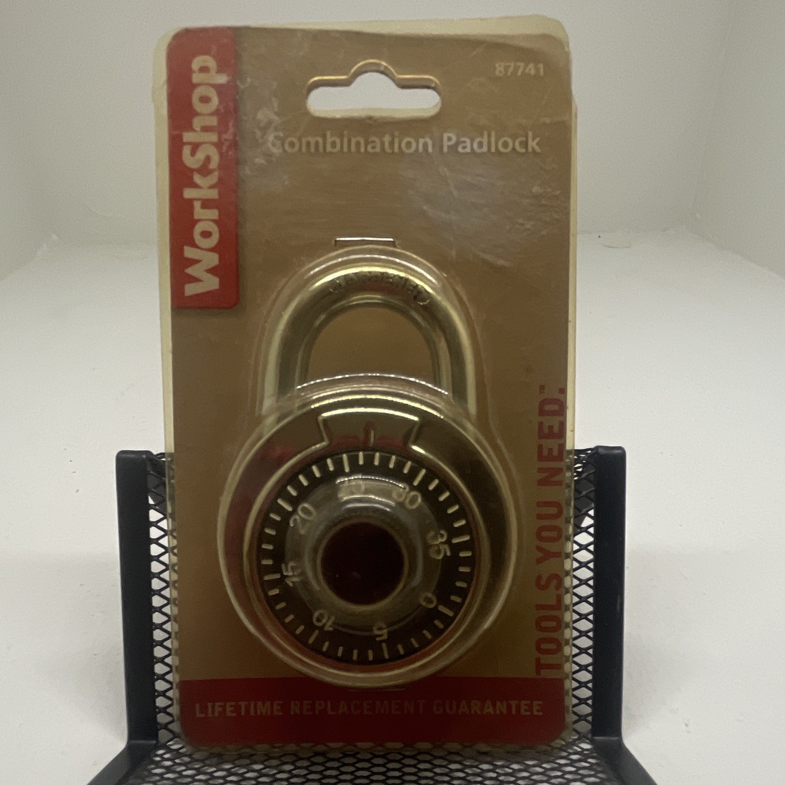 WorkShop Dial Combination Padlock 87741 Not Resettable Steel Outdoor Use
