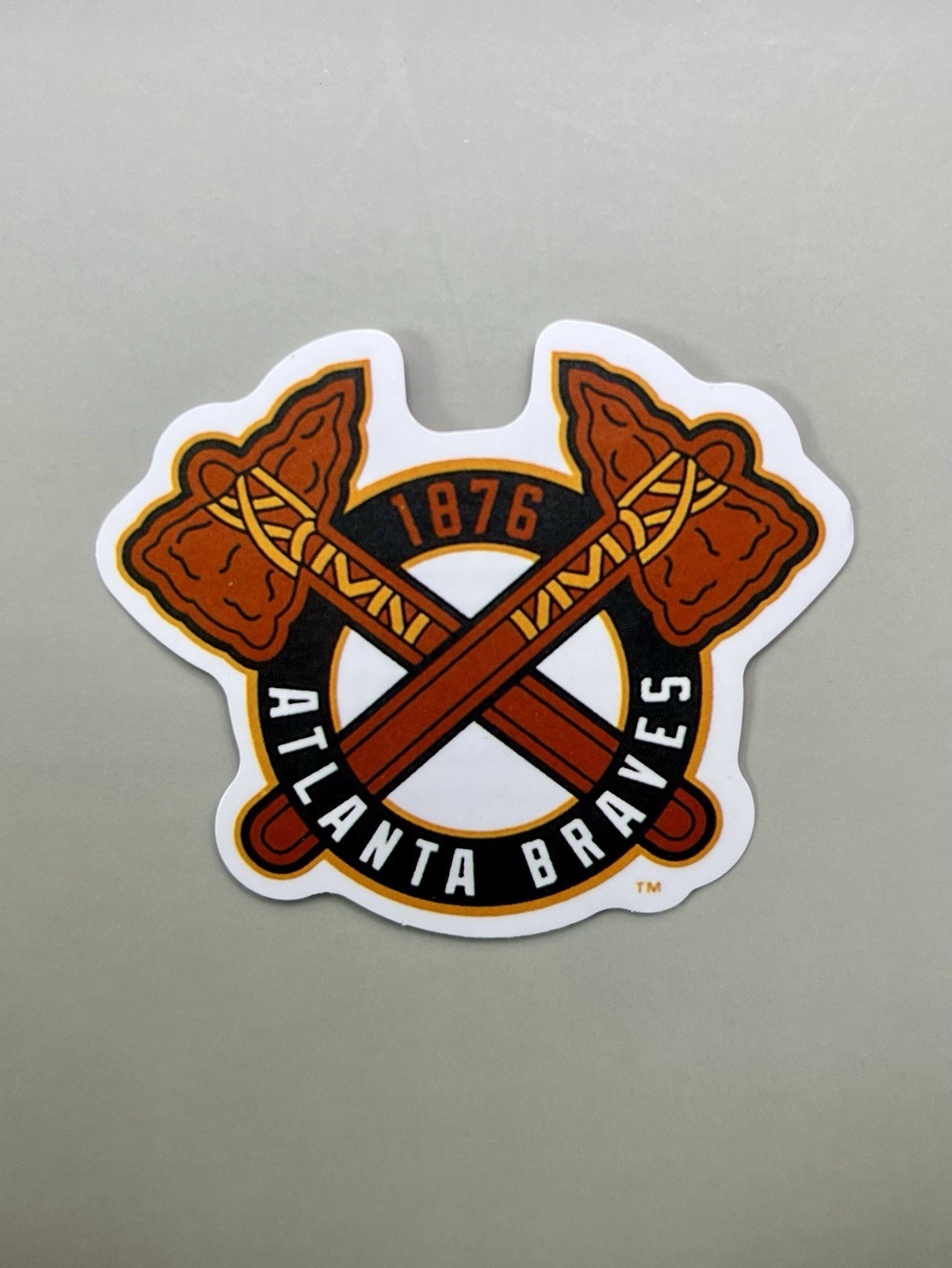 Atlanta Braves 2” 1876 Team Logo MLB Sticker Waterproof