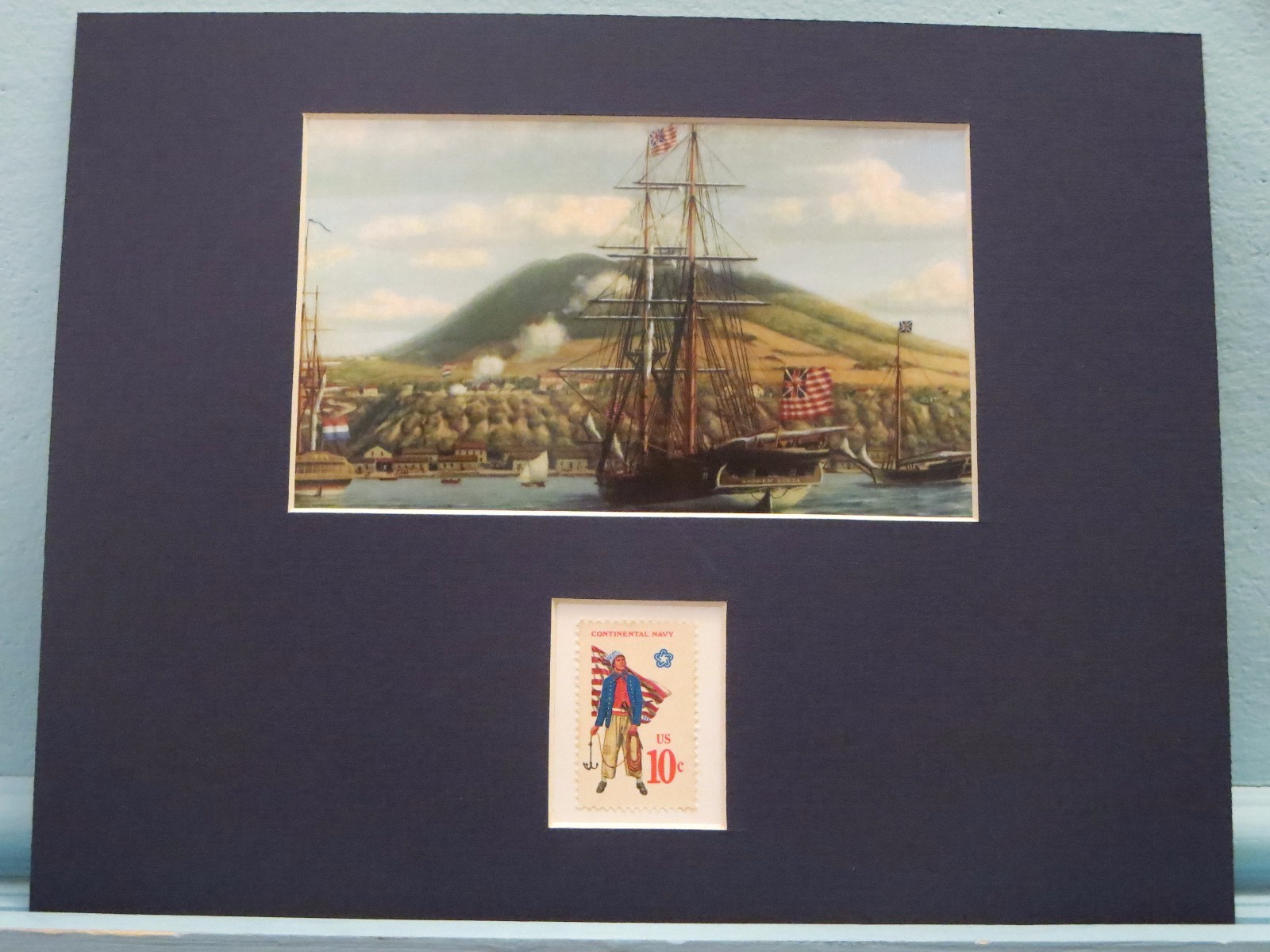 The USS Andrew Doria is Saluted honored by  the Continental Navy  stamp
