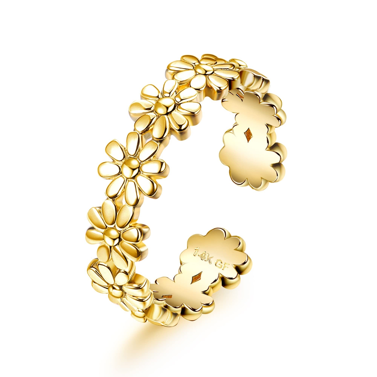 Jstyle 14k Gold Filled Toe Rings for Women Adjustable Toe Ring Band Rings Cub...