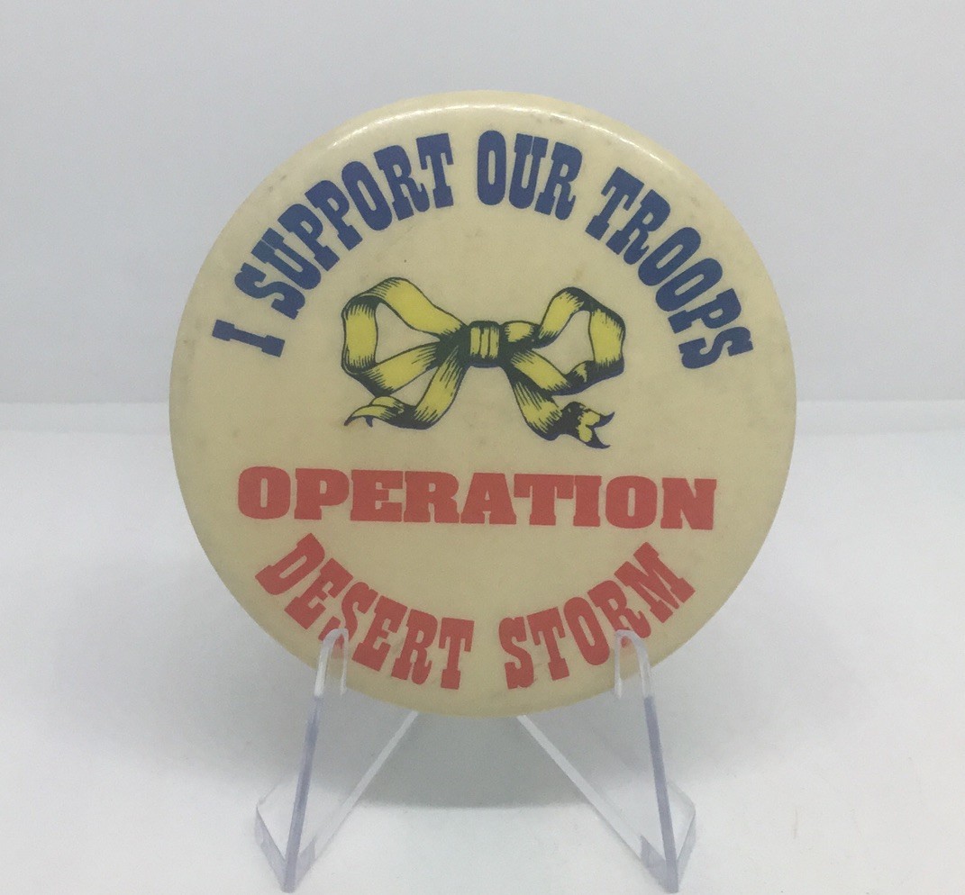 Operation Desert Storm Button Vintage Support Our Troops