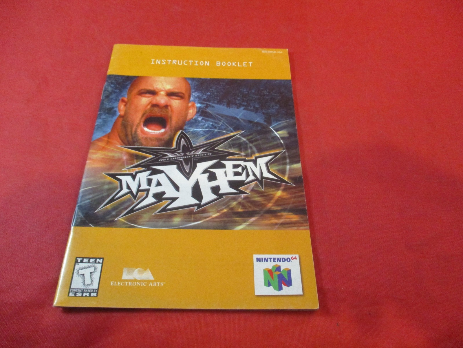 WCW Mayhem Nintendo 64 N64 Instruction Manual Booklet ONLY