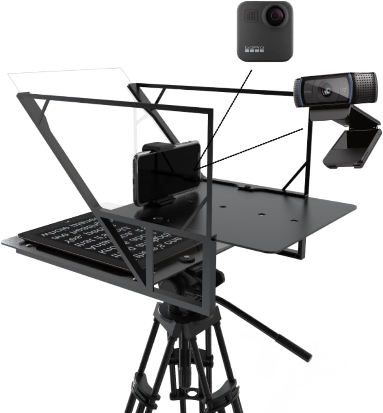 Teleprompter 5.0 with Foot Remote - Convenient for iPad, Tablet & Smartphone Use