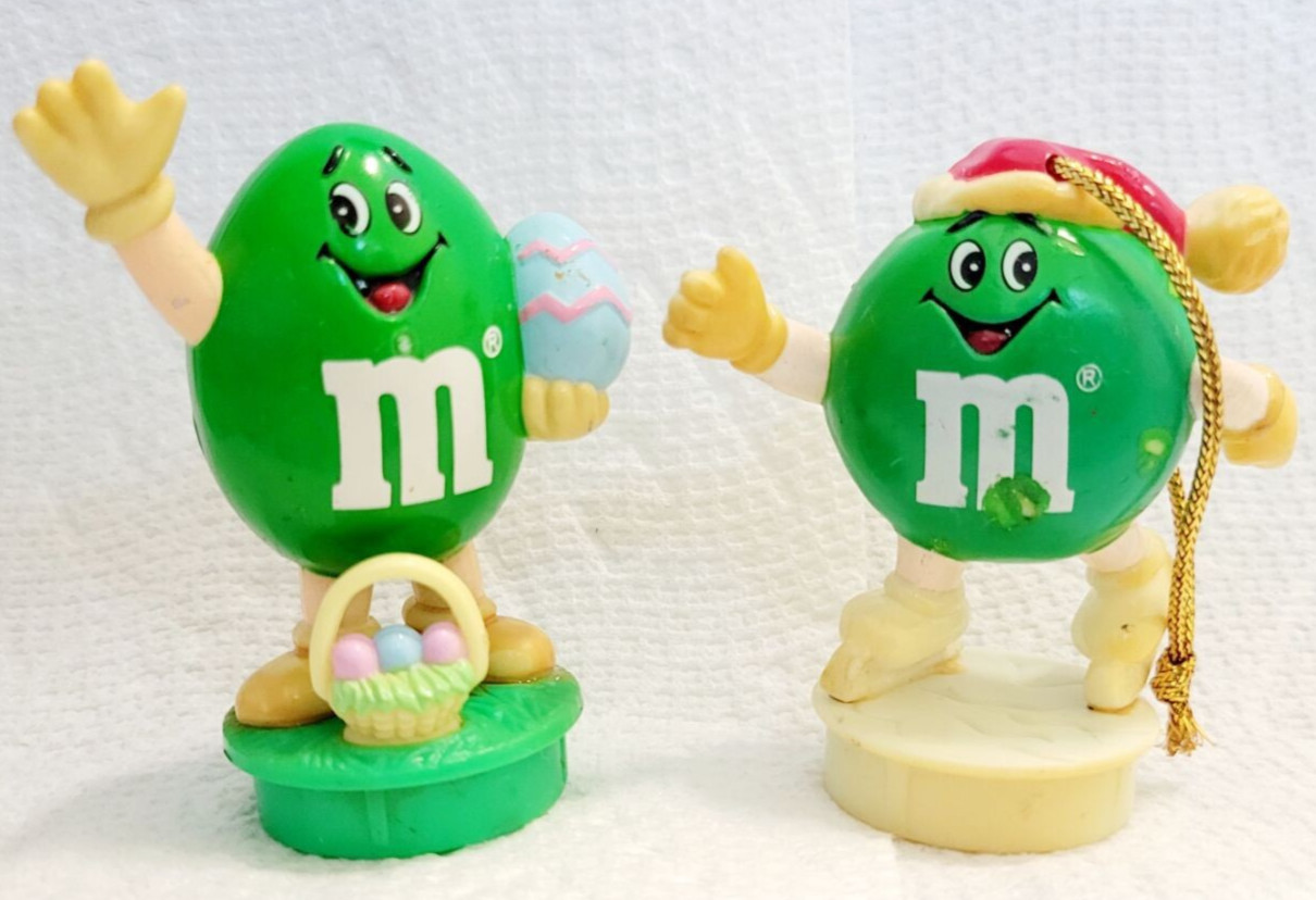 M&M Green Candy Tube Topper 1990s