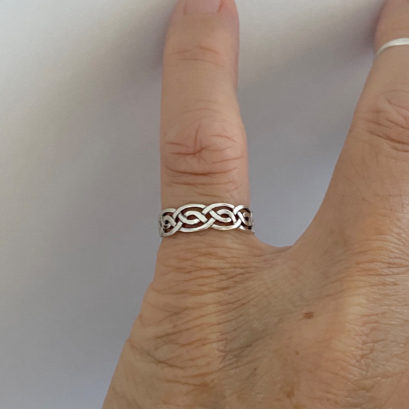 Sterling Silver Celtic Toe Ring, Silver Rings, Celtic Ring, Boho Ring