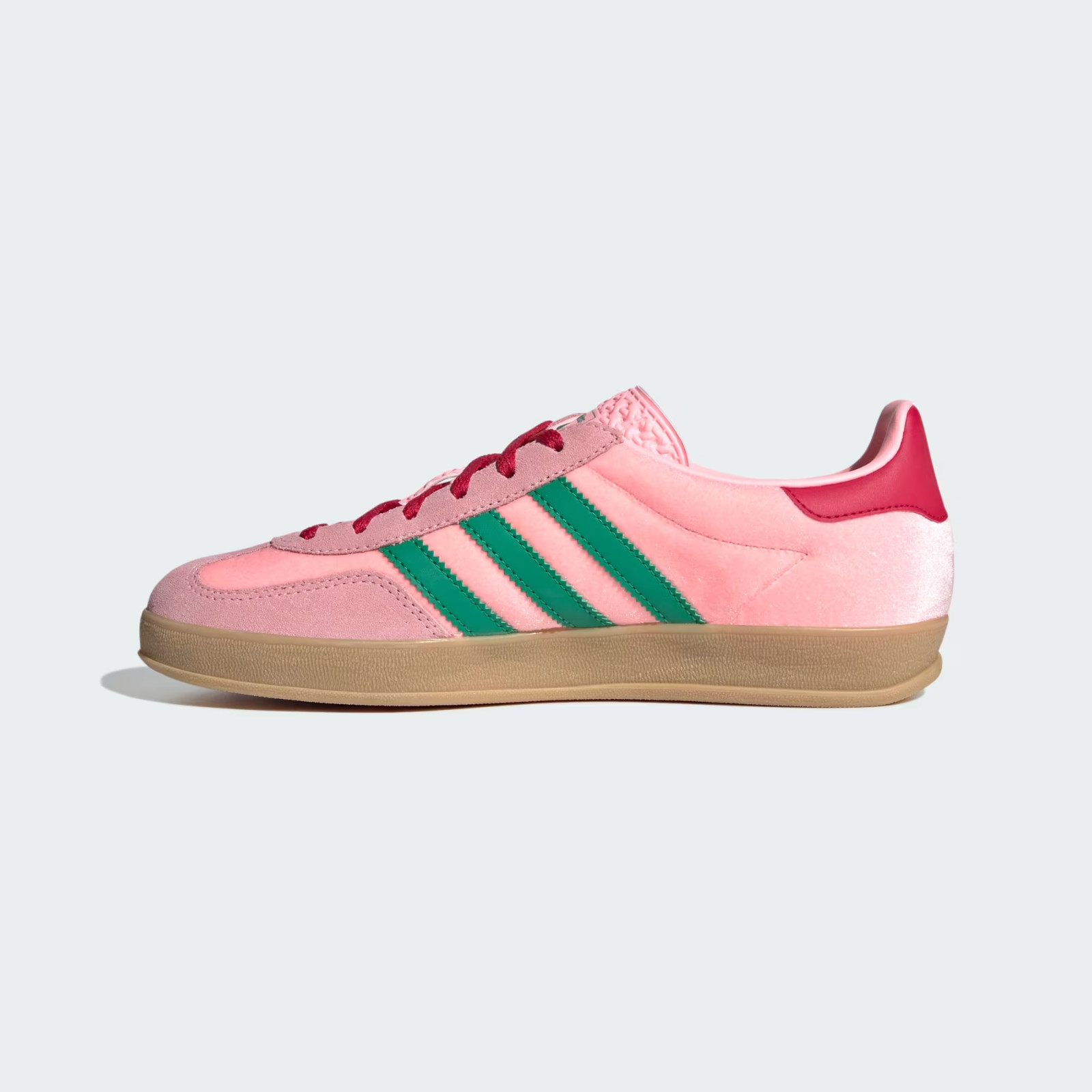 Adidas Gazelle JI2713 Pink Velvet Court Green Glow Pink Gum Women's Size