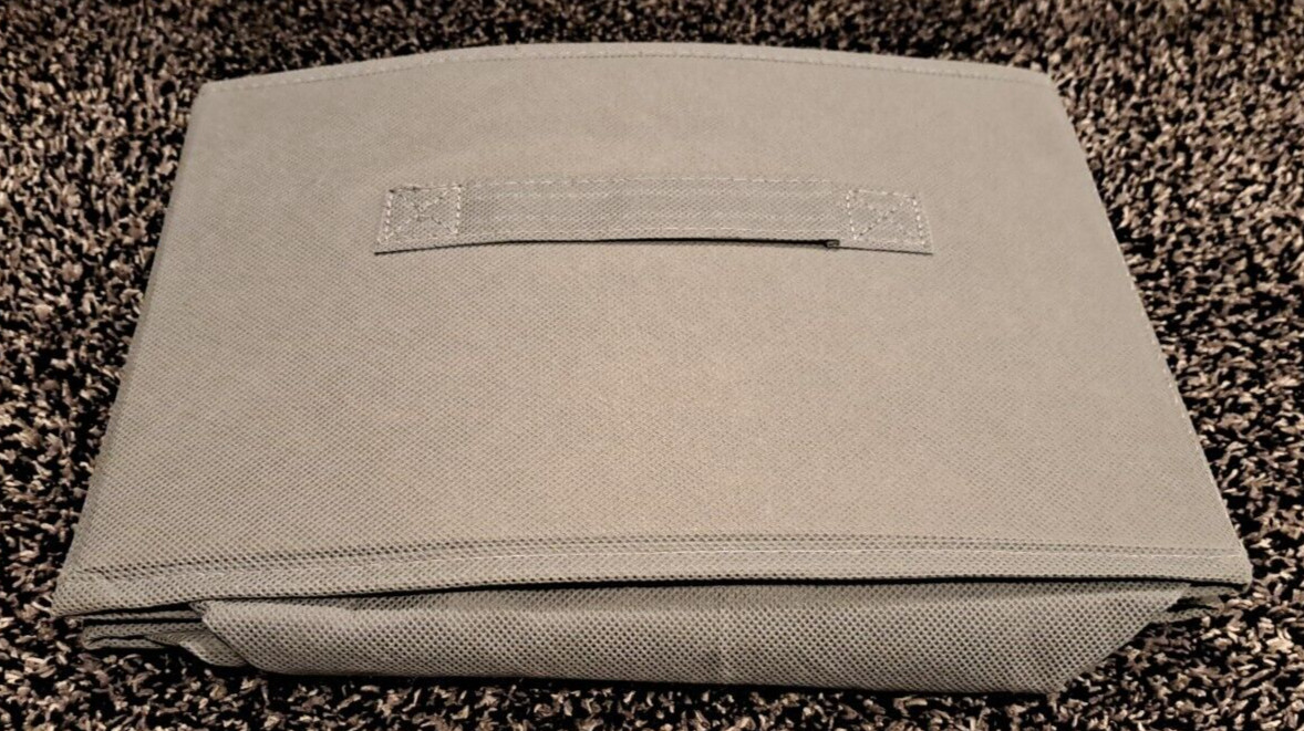 4Pk Foldable Bins - Fabric Divided Clothes Organizer, 6 Compartment