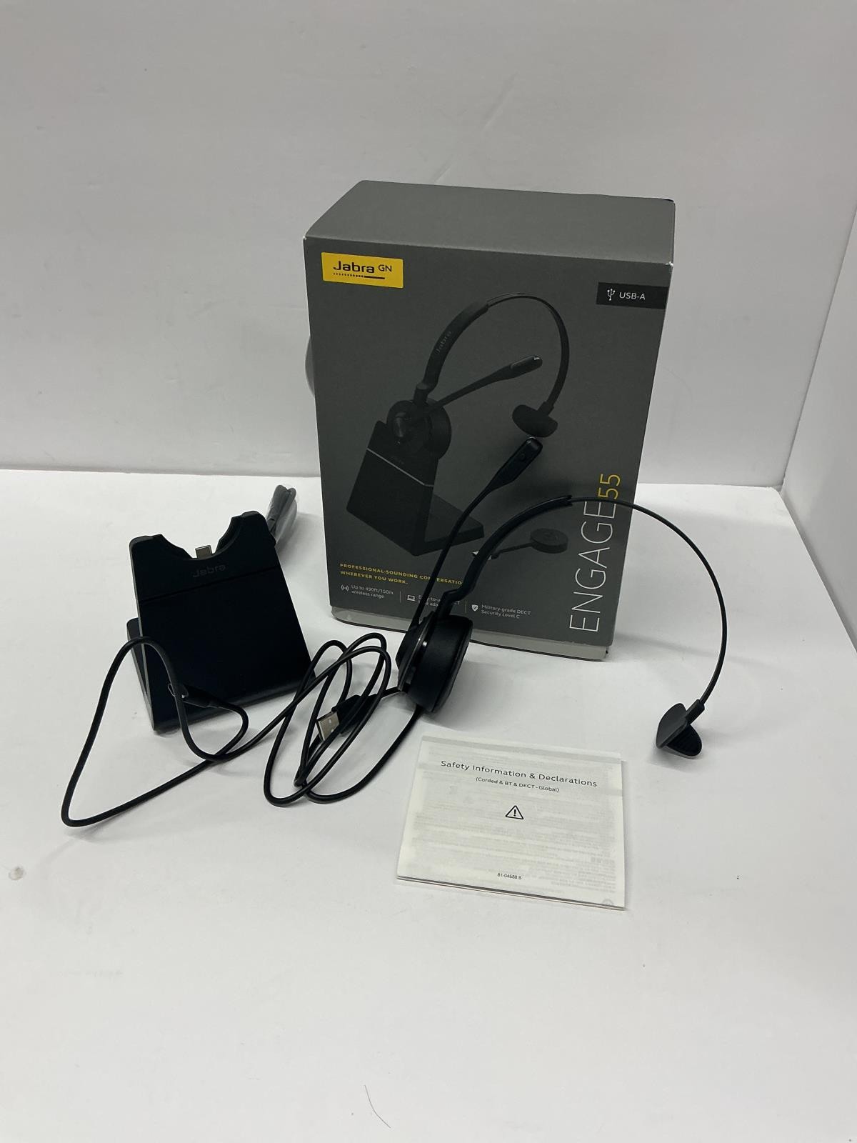 Jabra Engage 55 SE Headset Mono USB Type A Over-the-head NO ADAPTER 9653-415-125