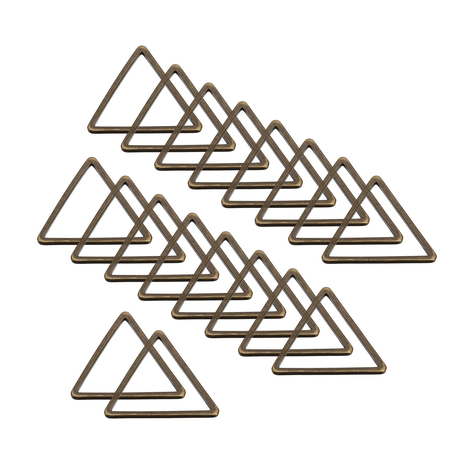 30pcs Earrings Beading Hoop 0.6X0.6" Triangle Finding Ring Bronze