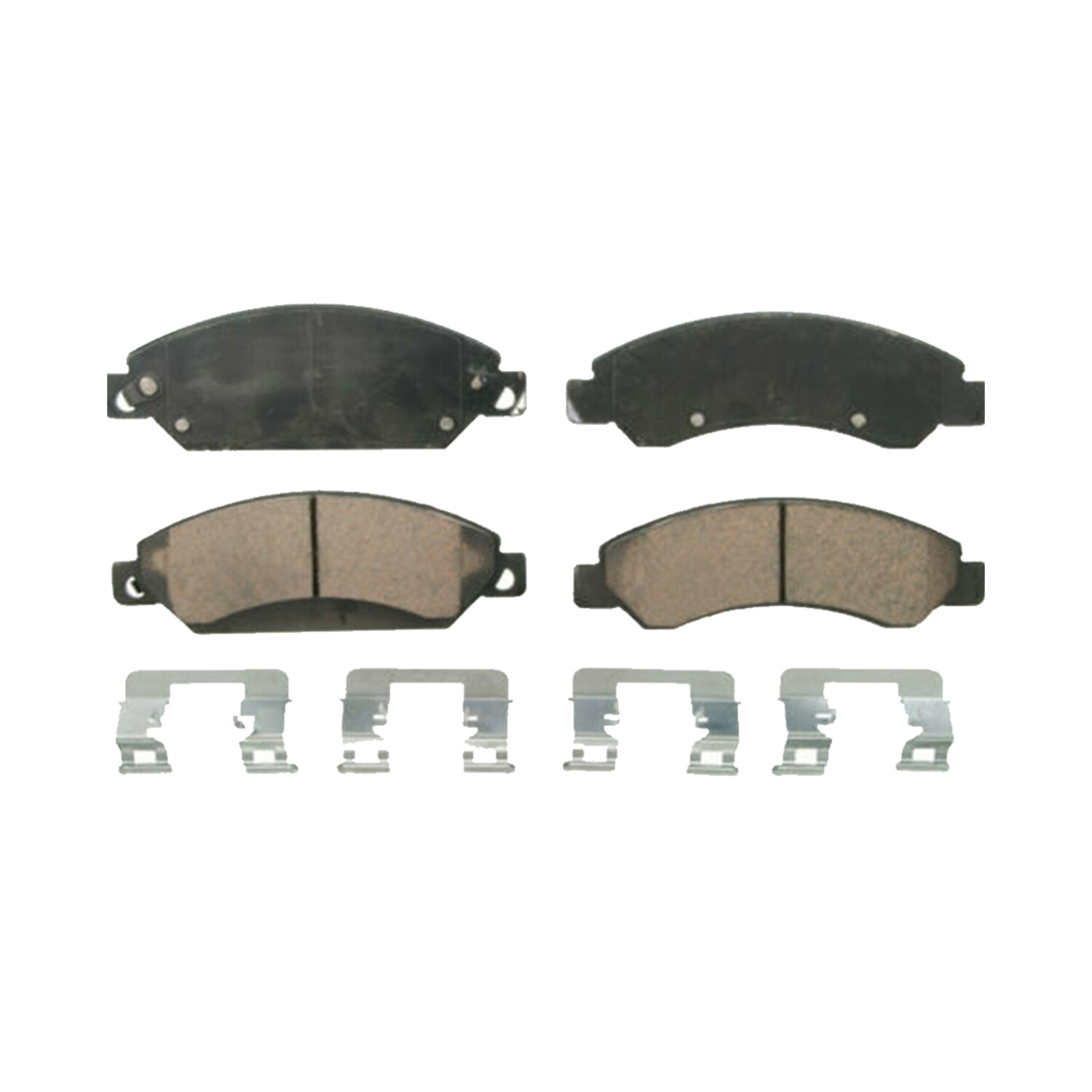 Front + Rear Ceramic Brake Pads Hardware for Escalade Avalanche Silverado Tahoe