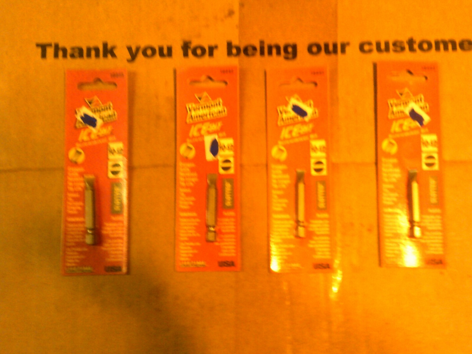 4packages of Vermont American part # 16443 Slotted # 10 - 12 Ice Screwdriver Bit