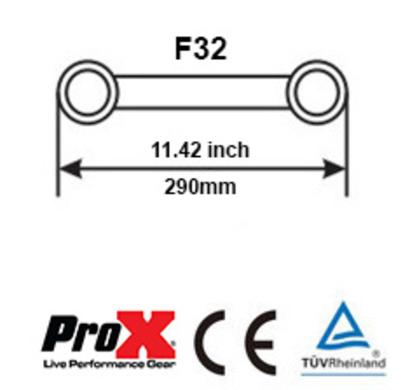 ProX XT-F32-492 4.92 Ft. (1.50 Meter) I-Beam For F32 Tube Truss Segment 2mm Wall