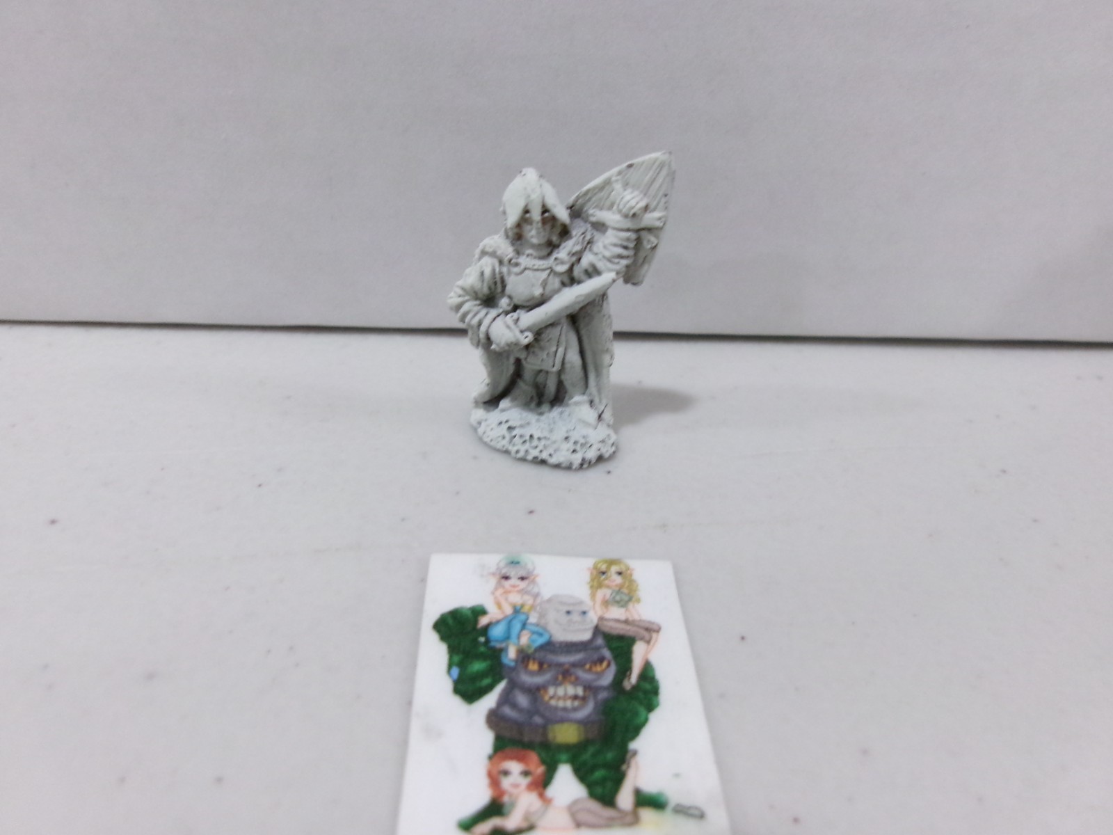 =D&D METAL FIGURE Unpainted Warrior Human Z11=