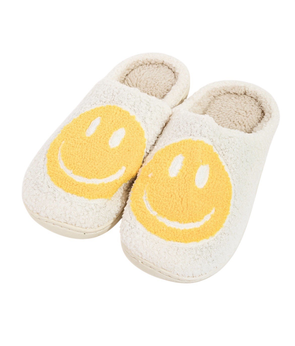 Happy Face Fuzzy Comfy Slipper For Women Size 40-41
