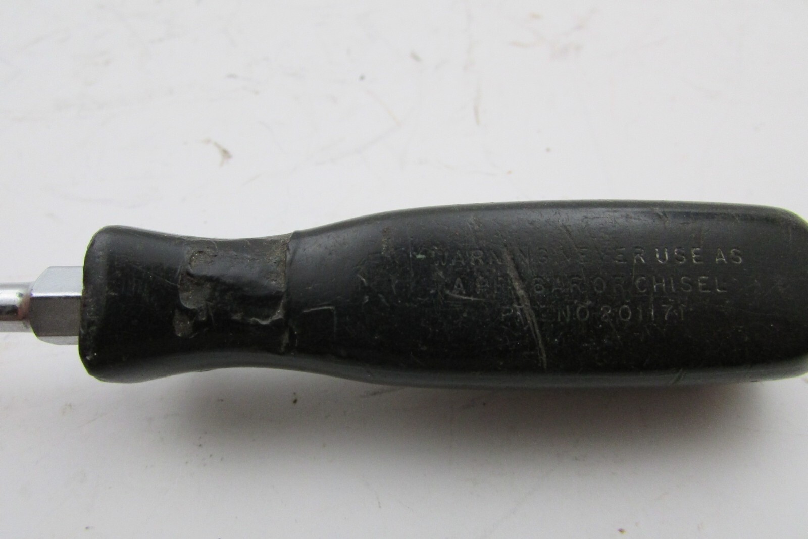 VINTAGE SNAP ON TOOLS FLAT BLADE SCREWDRIVER - BLACK SQUARE HANDLE - SSD2