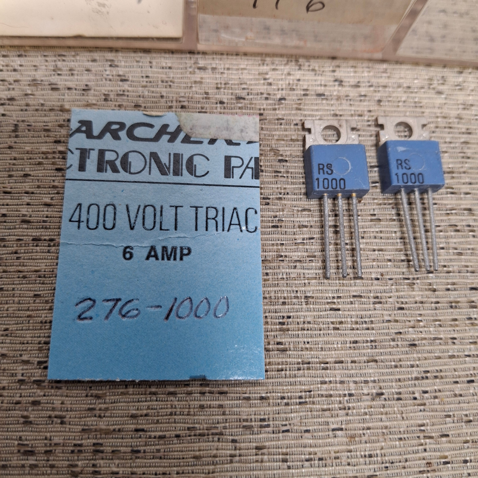 (Lot of 2) Archer 400 Volt 6 AMP Triac #276-1000