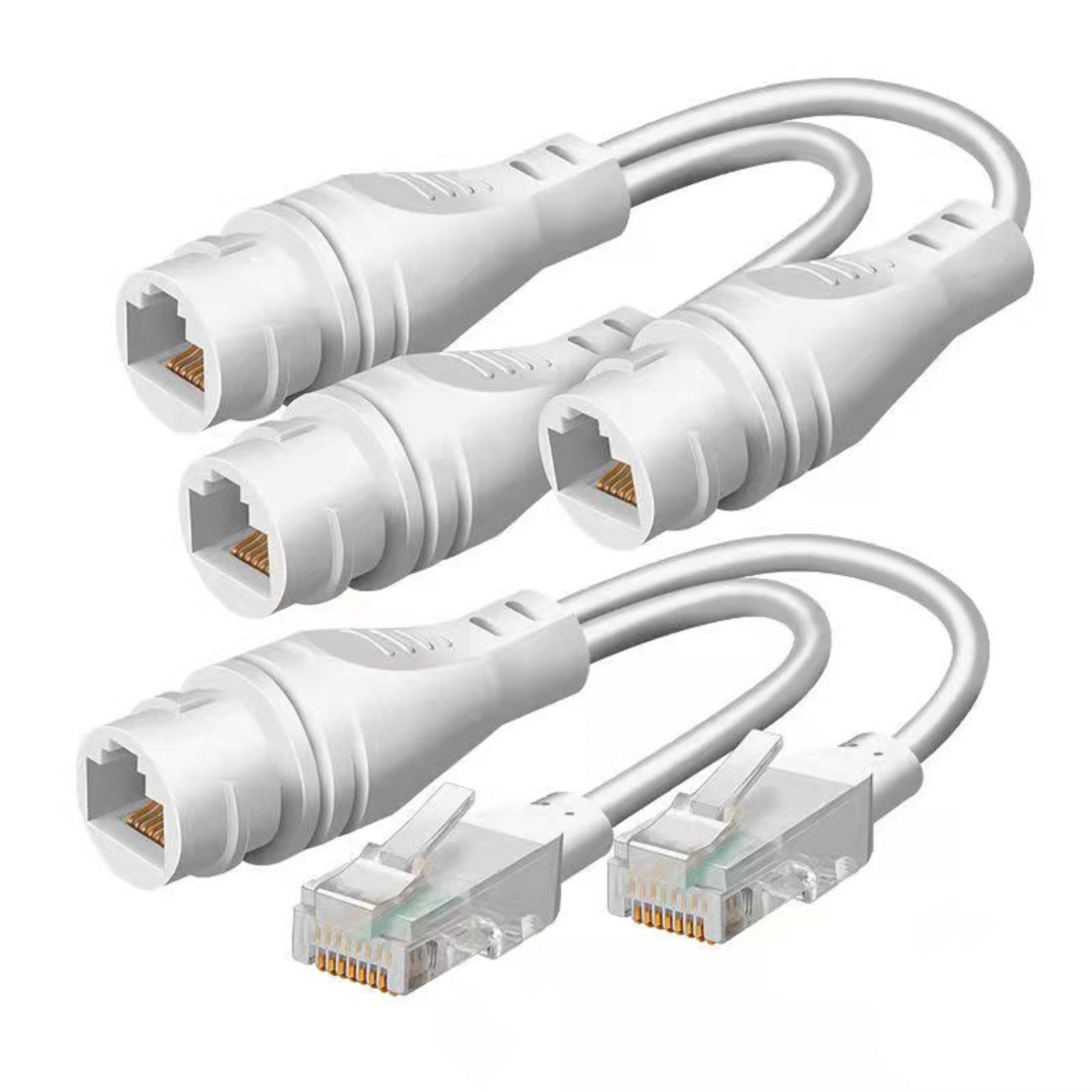 POE Splitter RJ45 2-in-1 Network Cabling Connector For Security Camera Install P