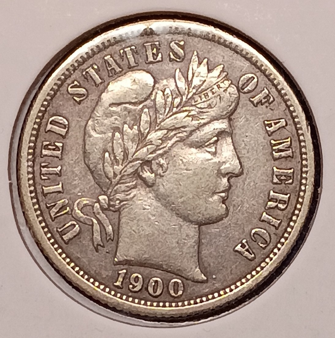 1900-S BARBER DIME -- Very Fine++ (VF++) -- almost EF