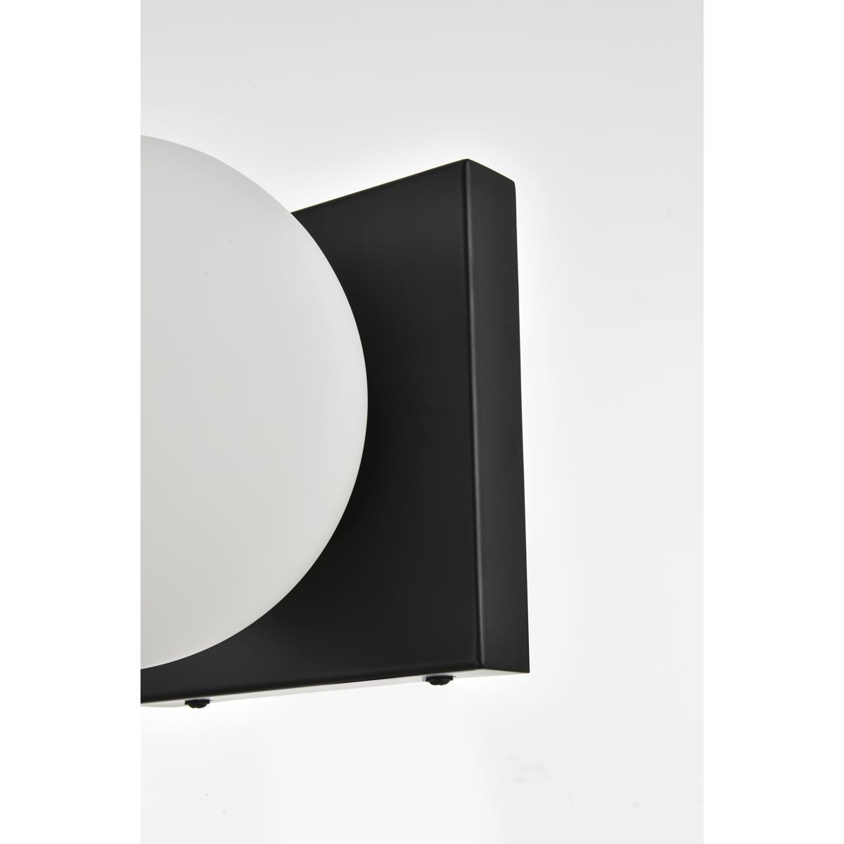 Living District LD7303W6BLK Jaylin 1 Light 6 inch Black Bath Sconce Wall Light