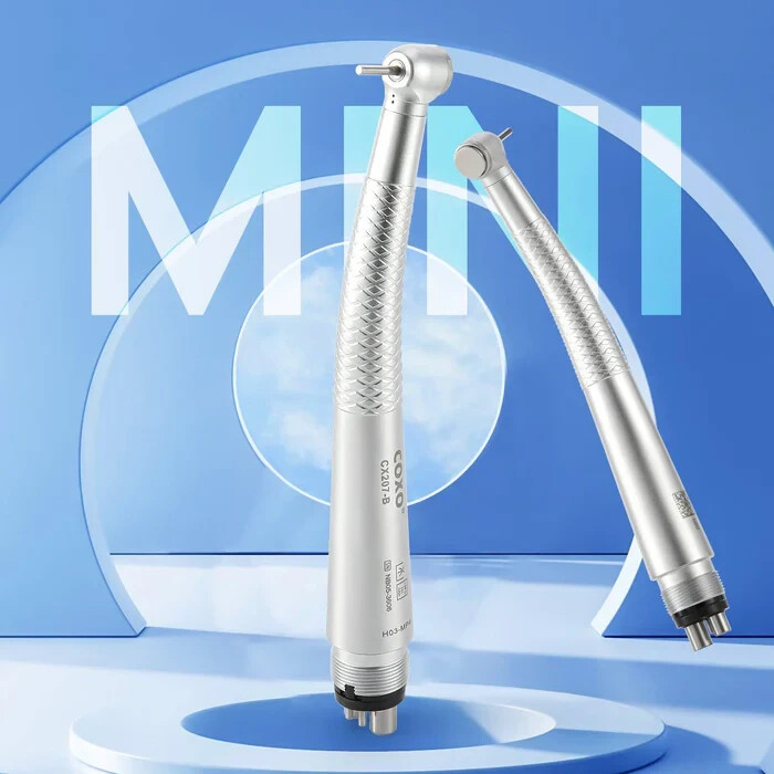 COXO CX207-B Dental Mini Head High Speed Air Turbine Handpiece 4Holes Coupler