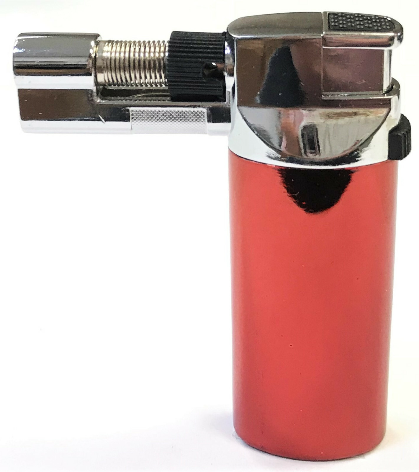 Eclipse Small Chrome Colored Butane Refillable Jet Flame Torch Lighter, J1002SM