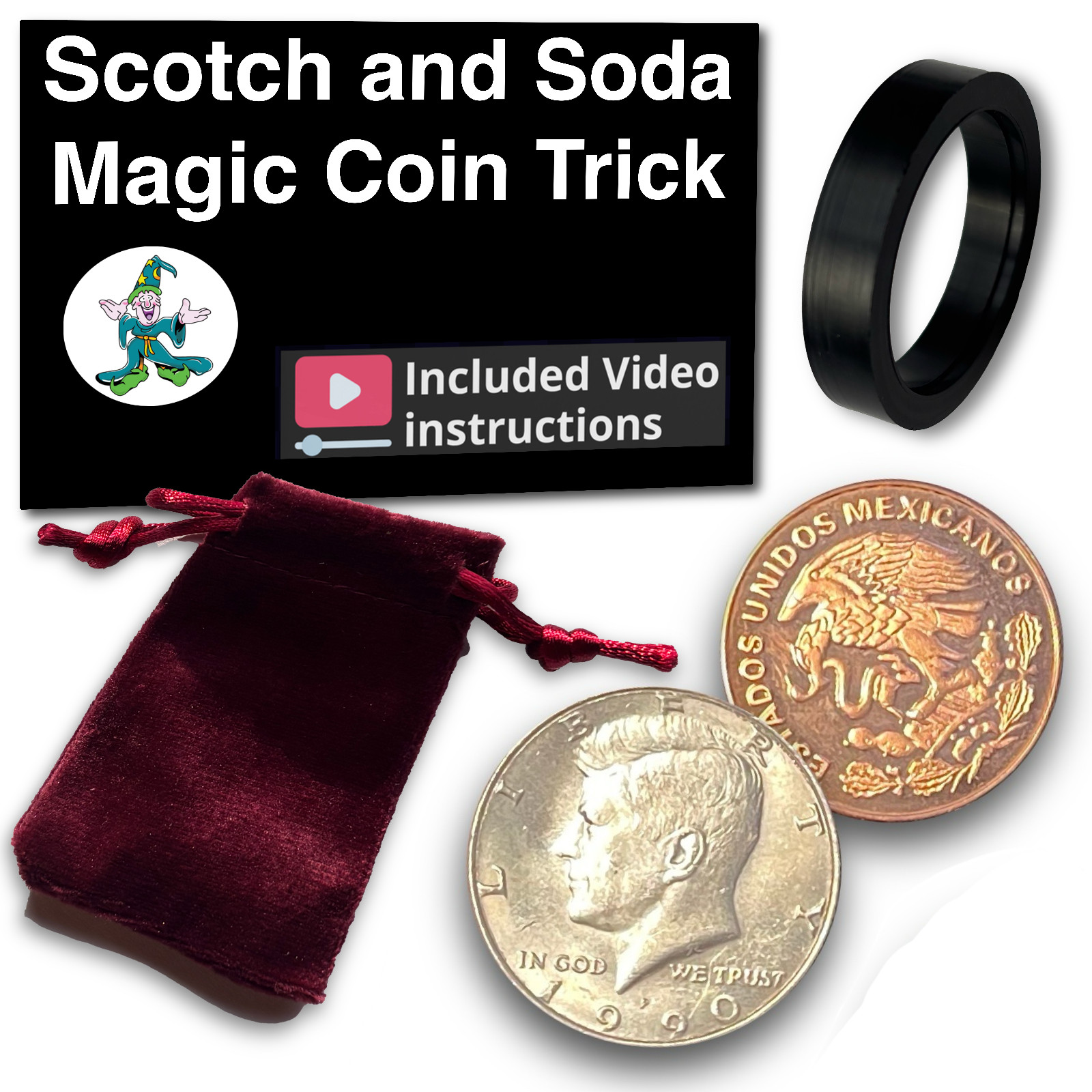 Sterling Magic Scotch and Soda Centavo Coin Trick