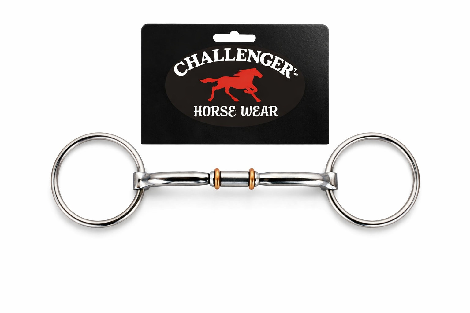 Horse SS Loose Ring Snaffle Bit with Copper Rollers 5" Mouth 35567B