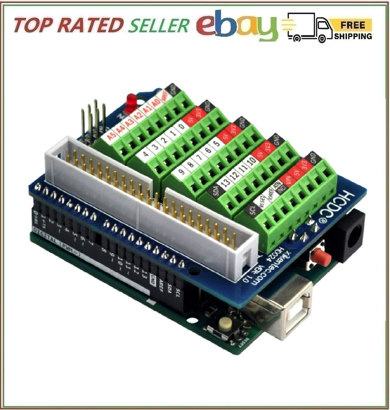 Screw Terminal Block Breakout Shield Module for Arduino UNO R3