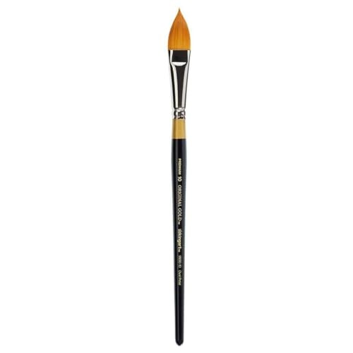 Premium Original Gold 9930-Oval Floral Petal Series Artist Brush, 2 Black