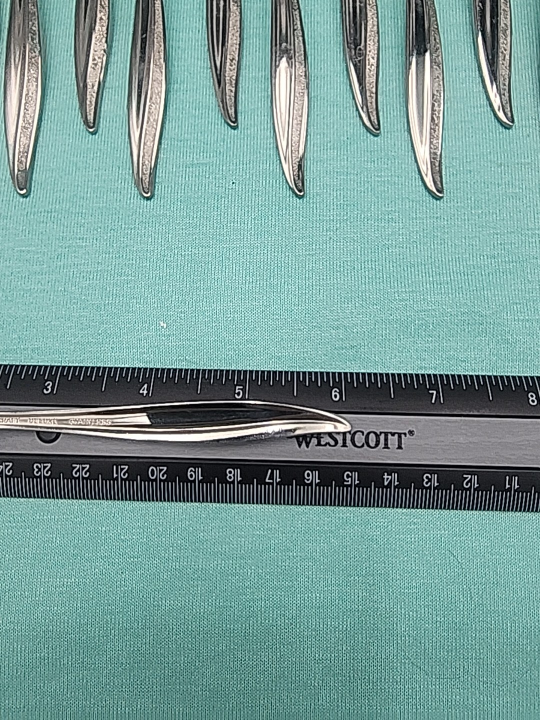 Oneidacraft Deluxe TEXTURA 14 pc Teaspoons Stainless Flatware 6"