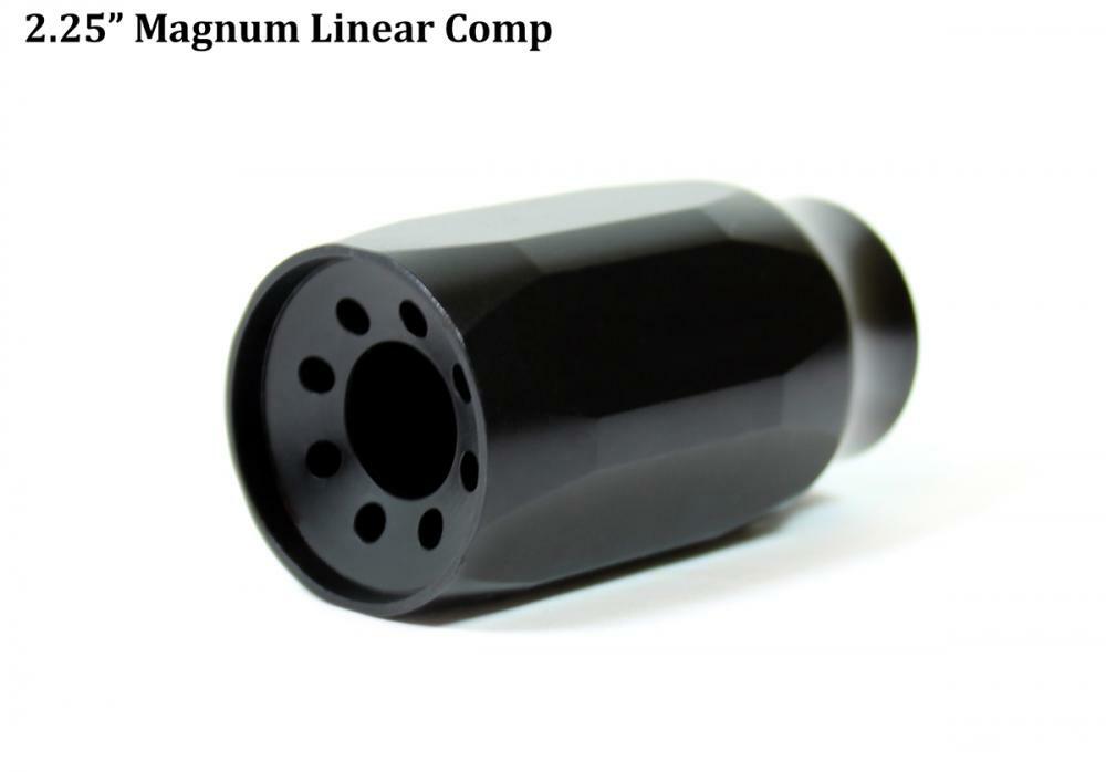 Kaw Valley Precision 2.25" Magnum Linear Comp - Black - 5/8x32 TPI (.458)