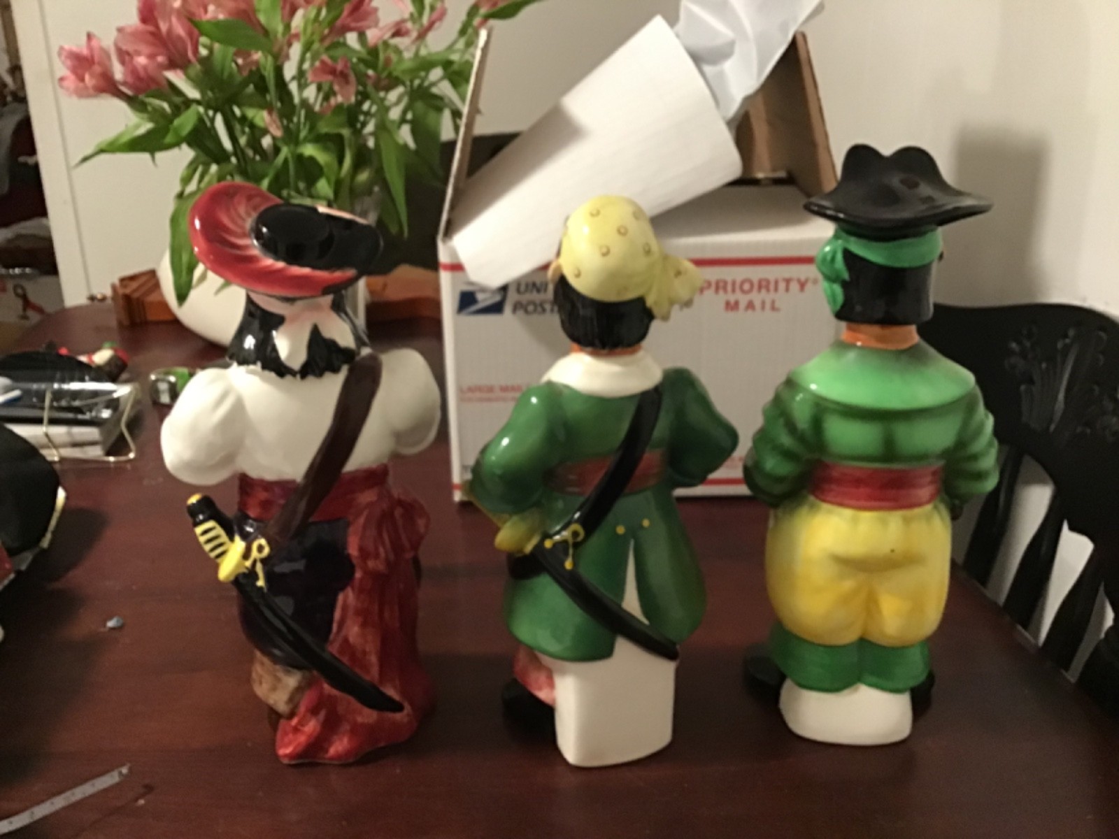 Blackbeard Gin, Borbon And Vodka Decanters